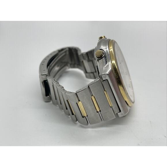 Vintage Seiko Sports 100 Moon Phase Chronograph Two Tone Quartz Watch 7a48 7009 - Picture 5 of 10